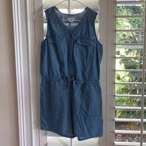 Girls old navy chambray romper sz 14